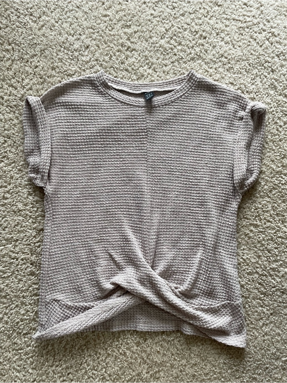 SHEIN Knit Twist-Front Short Sleeve Tee